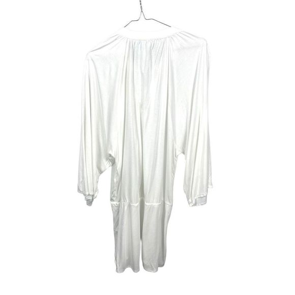 $239 Melissa Odabash Women's Ivory Lace Up Gold Rings Swim Cover-Up Dress NWOT - Picture 8 of 8